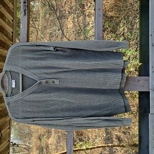 SO Sage Ribbed Knit V-neck Sweater